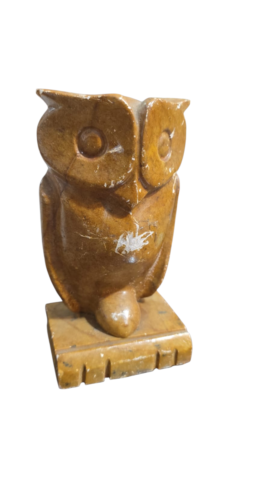 Escultura coruja de pedra