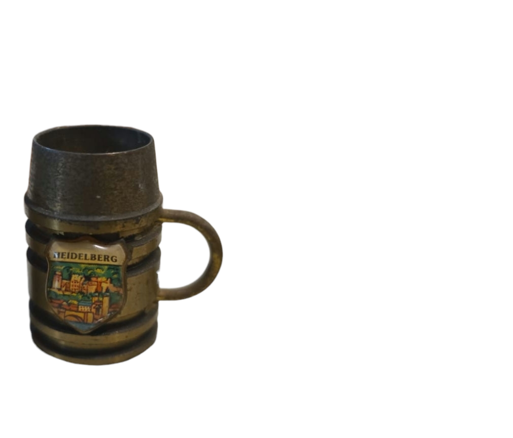 Miniatura alemã em dourado metal