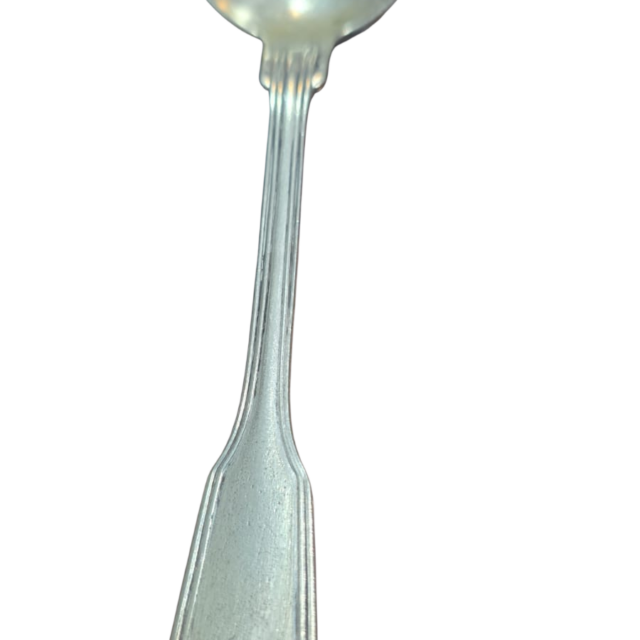 Elegante colher de açúcar espessurada a prata