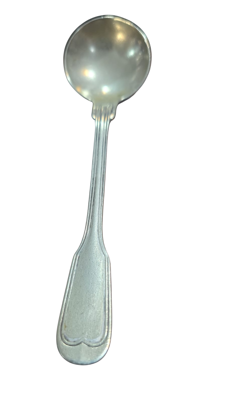 Elegante colher de açúcar espessurada a prata