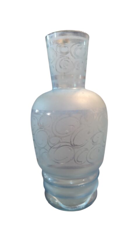 Elegante vaso de vidro com bela arte