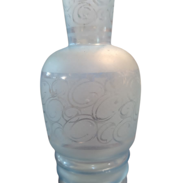 Elegante vaso de vidro com bela arte