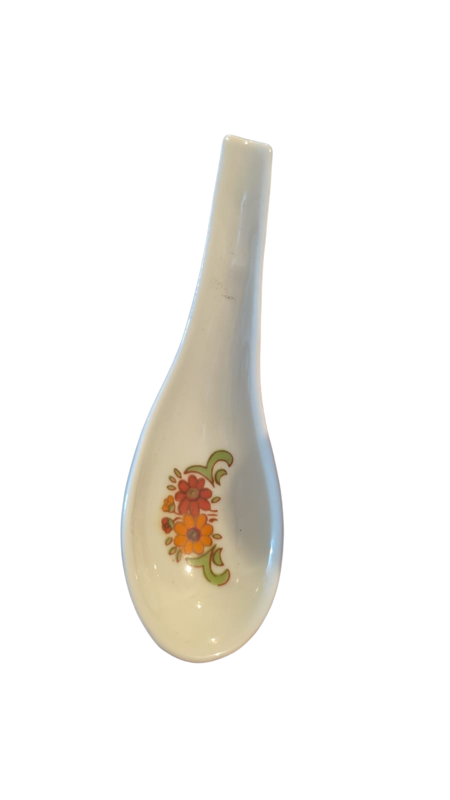 Colher de porcelana com bela arte