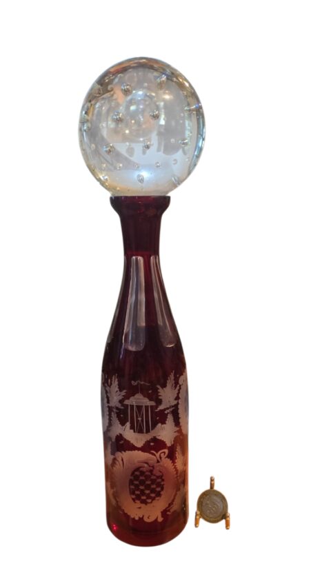 Incrível garrafa em double cristal