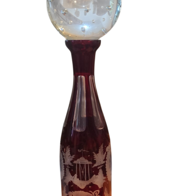 Incrível garrafa em double cristal