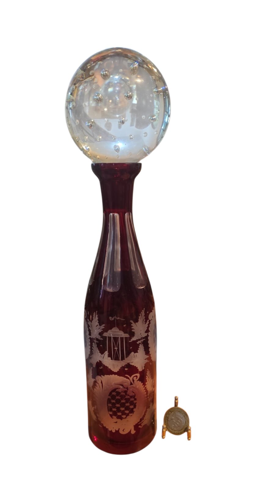 Incrível garrafa em double cristal