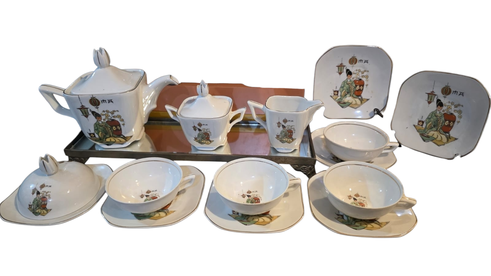 Conjunto em porcelana condessa