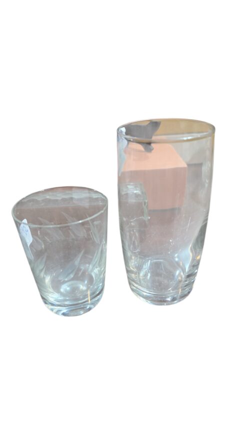 Par de copos de cristal