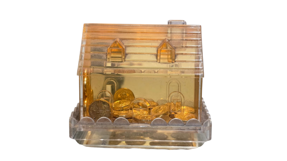 Casa da fortuna ostentando várias moedas decorativas