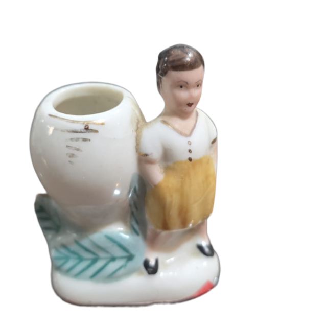 Paliteiro de porcelana pintado a mão