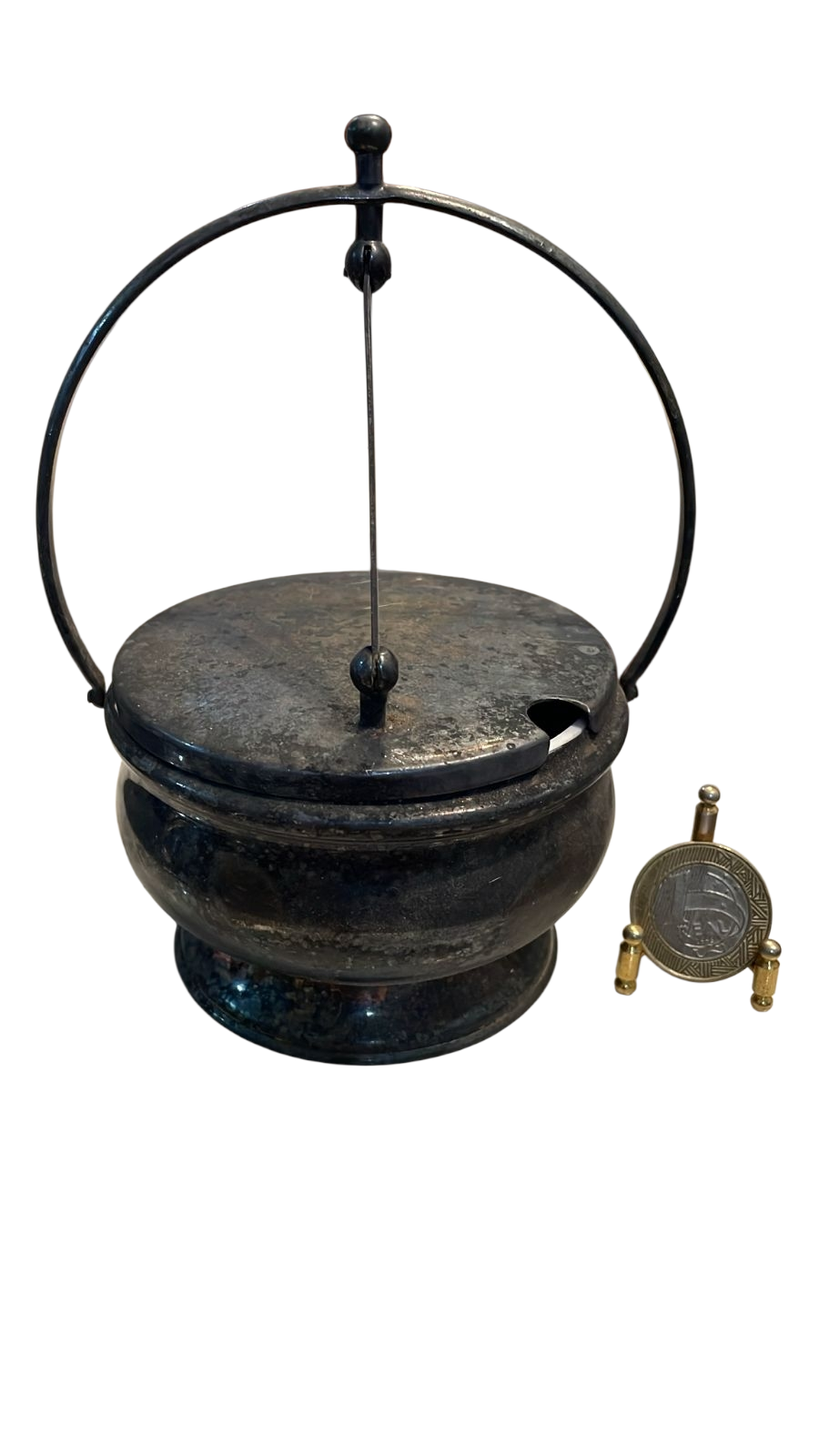 Elegante açucareiro espessurado a prata