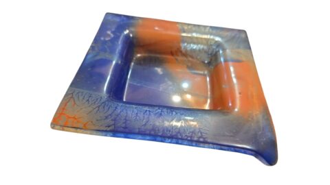 Elegante centro de mesa em vidro artístico