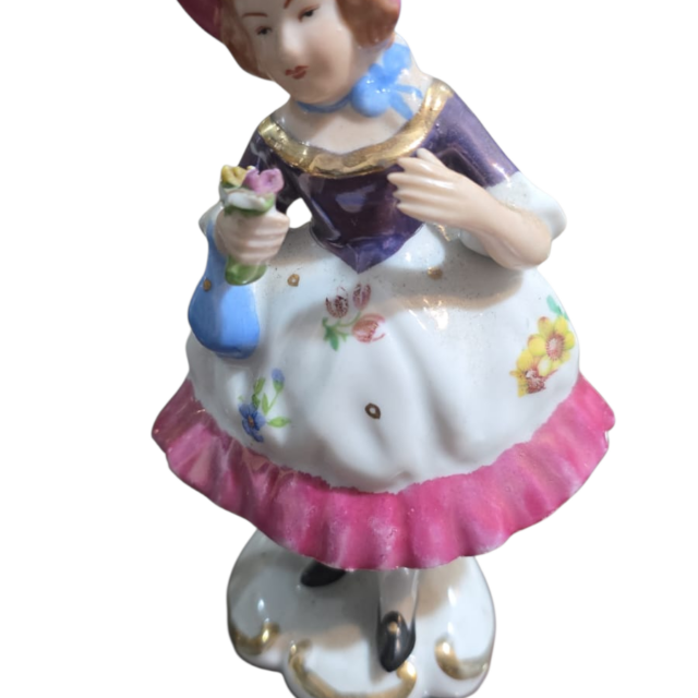 Escultura de porcelana, pintada a mão