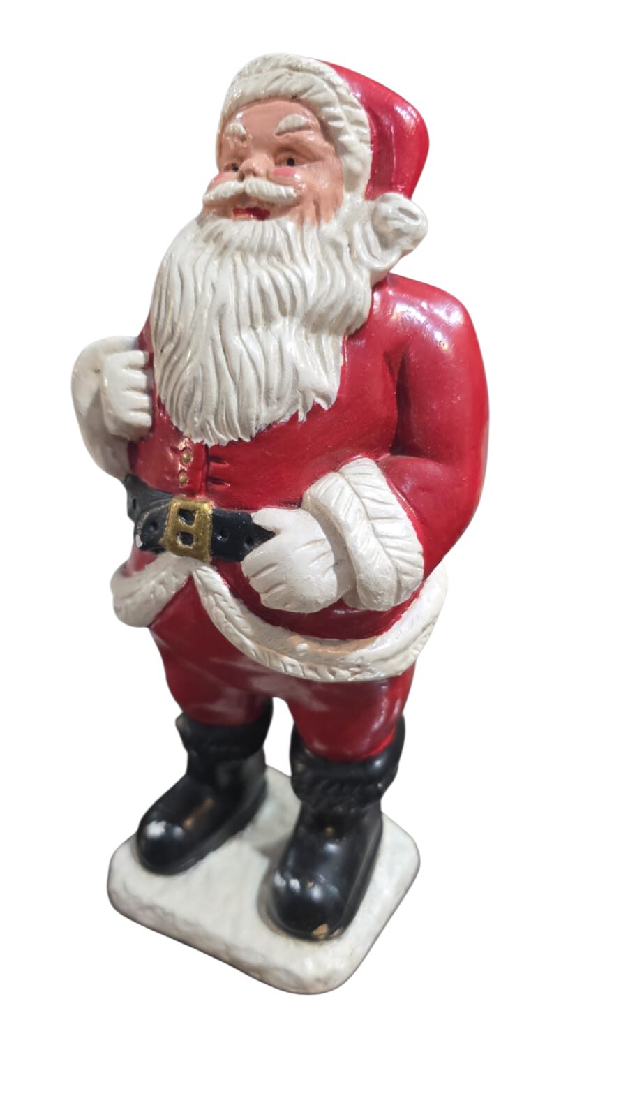 Antigo Noel em resina ou estuque esmaltado