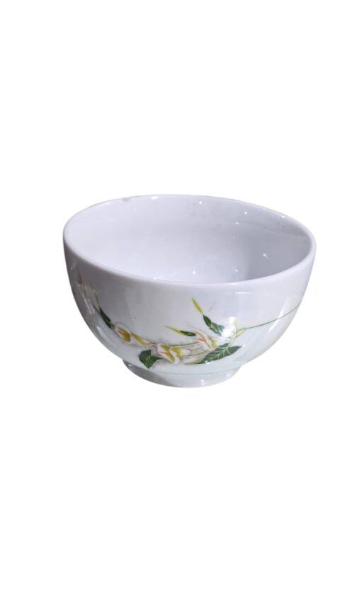 Grande Bowl em porcelana com imagem da Flor copo de leite