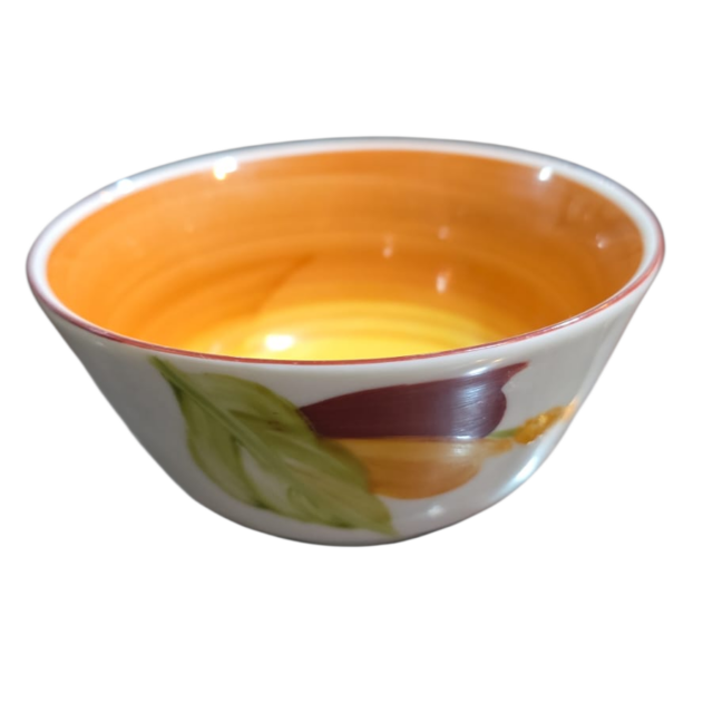 Bowl de porcelana com bela arte feita a mão, impecável