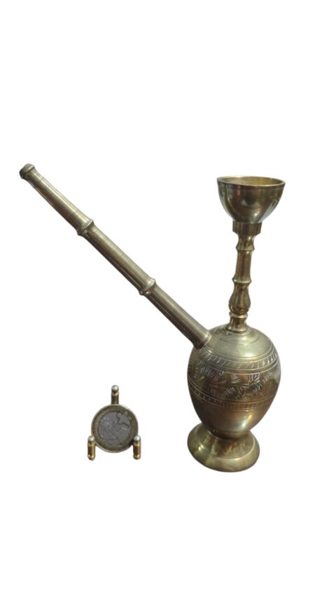 Narguilé ou cachimbo indiano de bronze