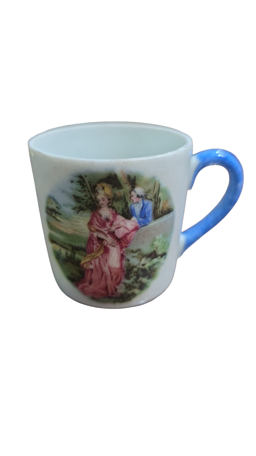 Pequena xícara de porcelana Cena Galante