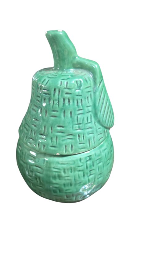 Pote de louça em formato de fruta