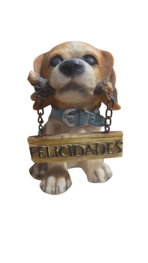 Decoração de cachorro de resina