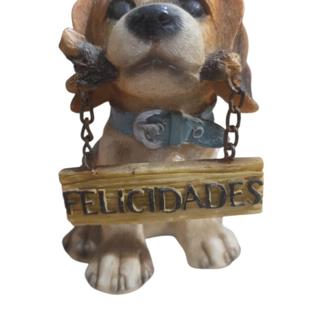 Decoração de cachorro de resina