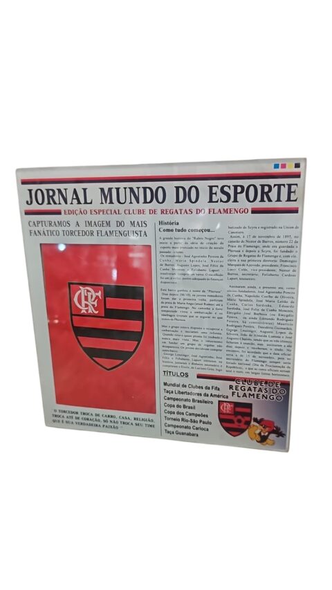 Porta retrato com imagem do Flamengo