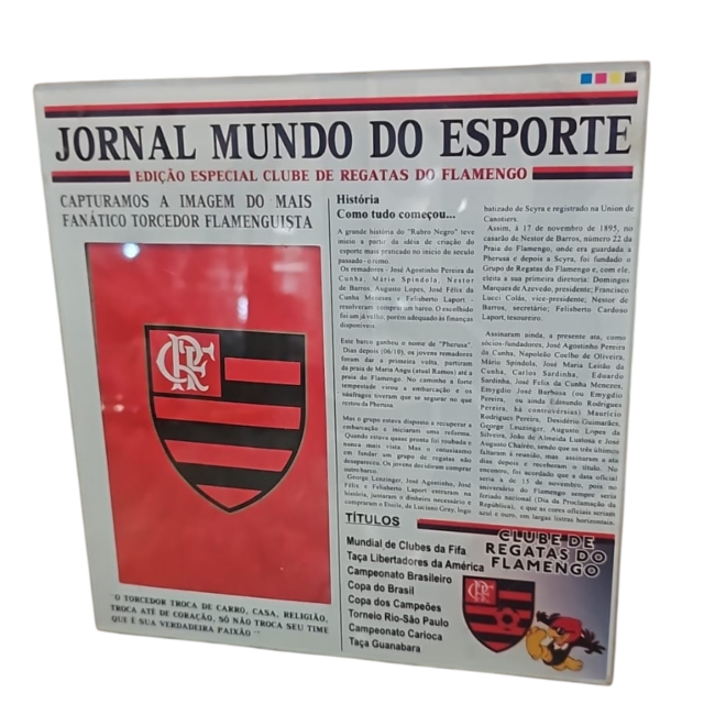 Porta retrato com imagem do Flamengo