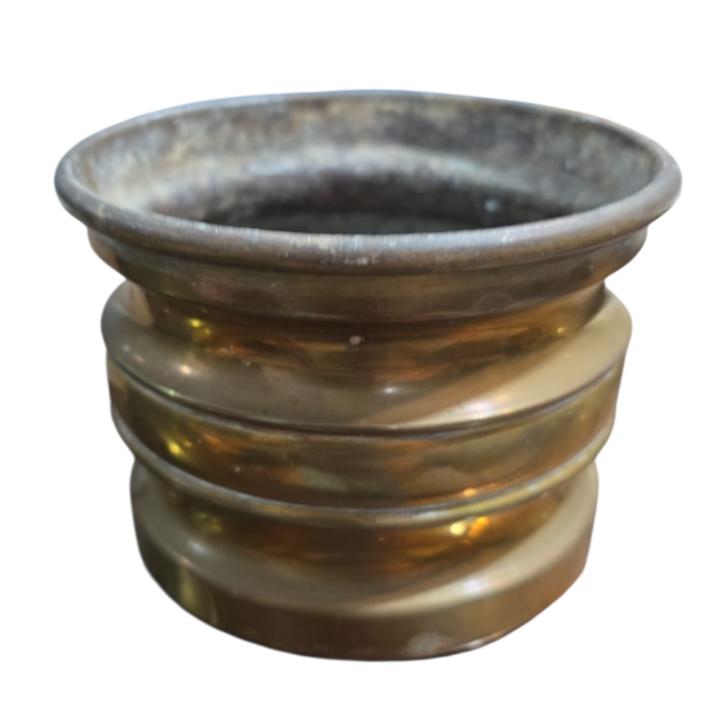 Antigo Cachepot em dourado metal