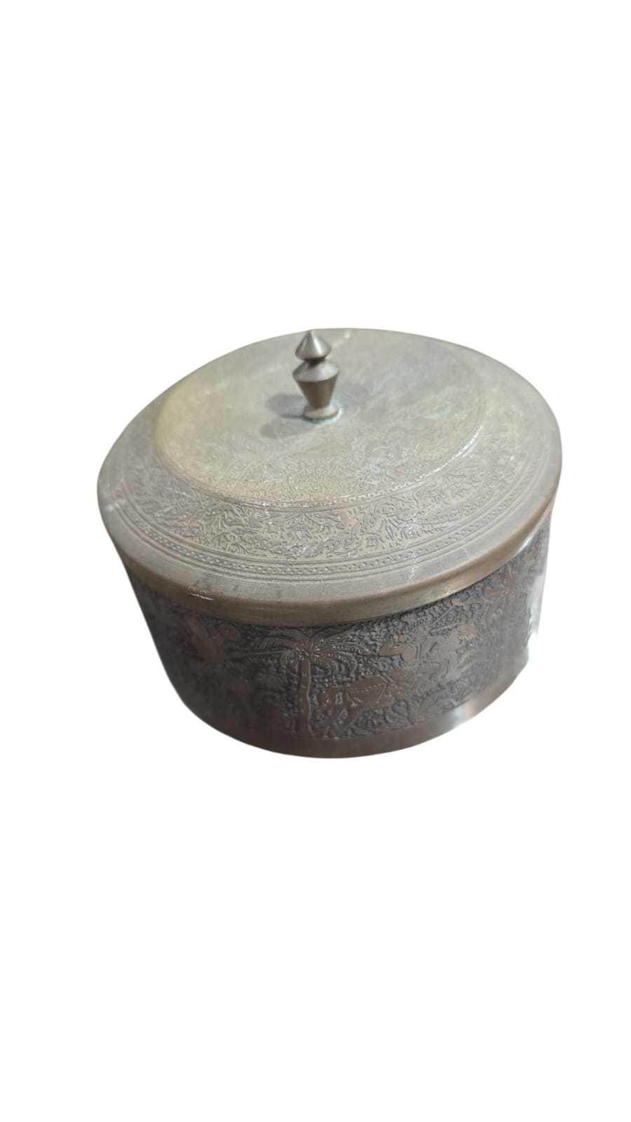 Antigo potiche em dourado metal c