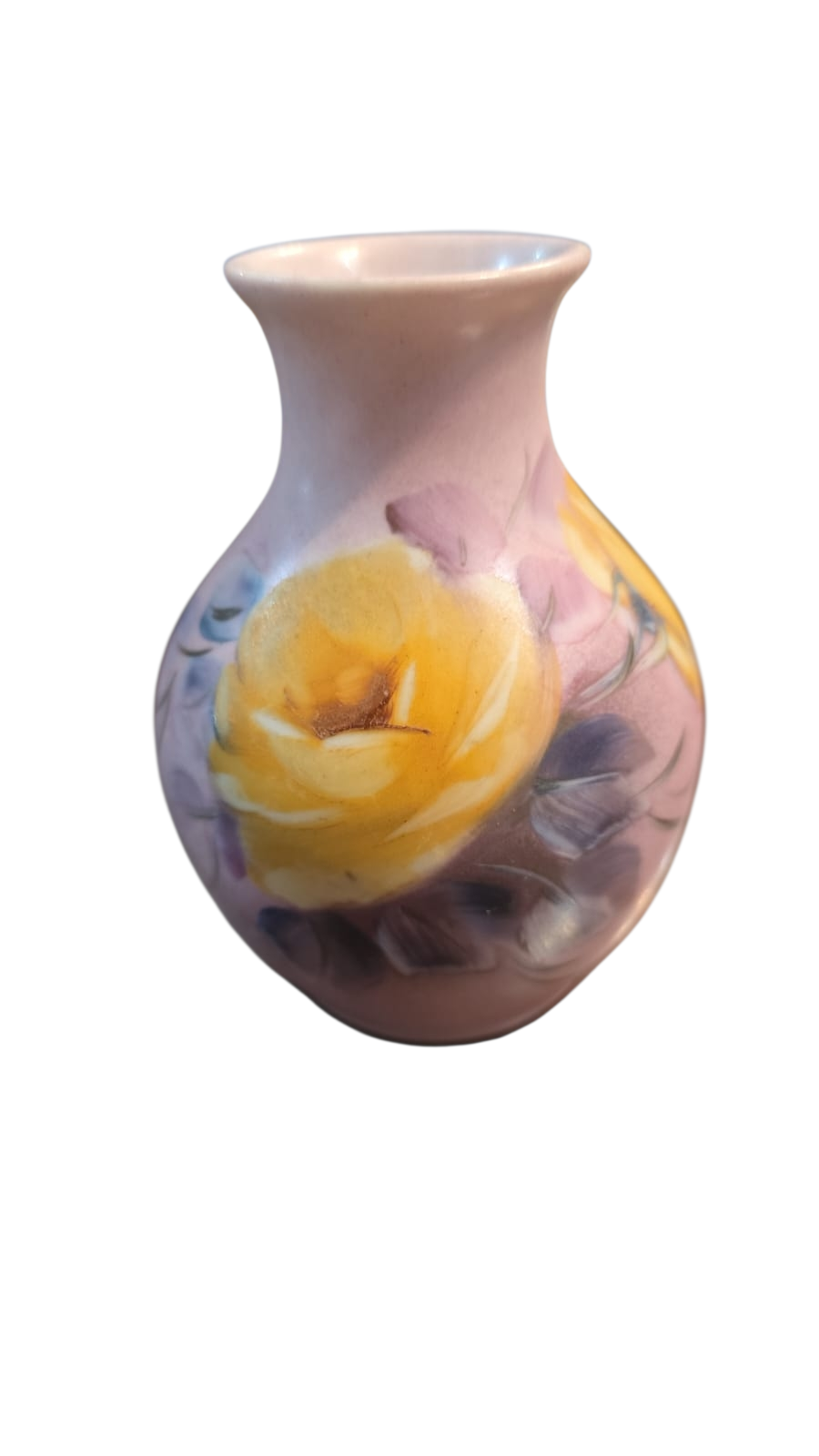 Belo vaso de porcelana pintado a mão