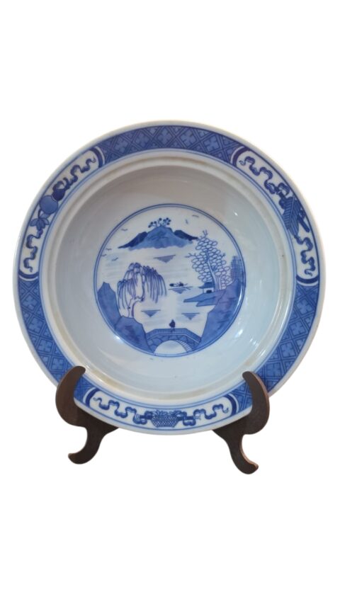 Antigo bowl fundo de porcelana chinesa
