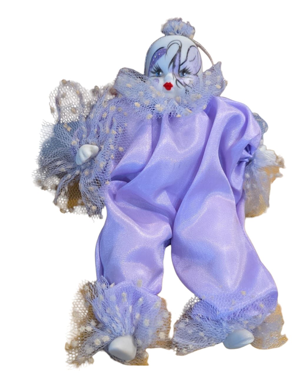 Boneca antiga com partes em porcelana