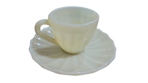 Bela xícara de café canelada, opalina Colorex