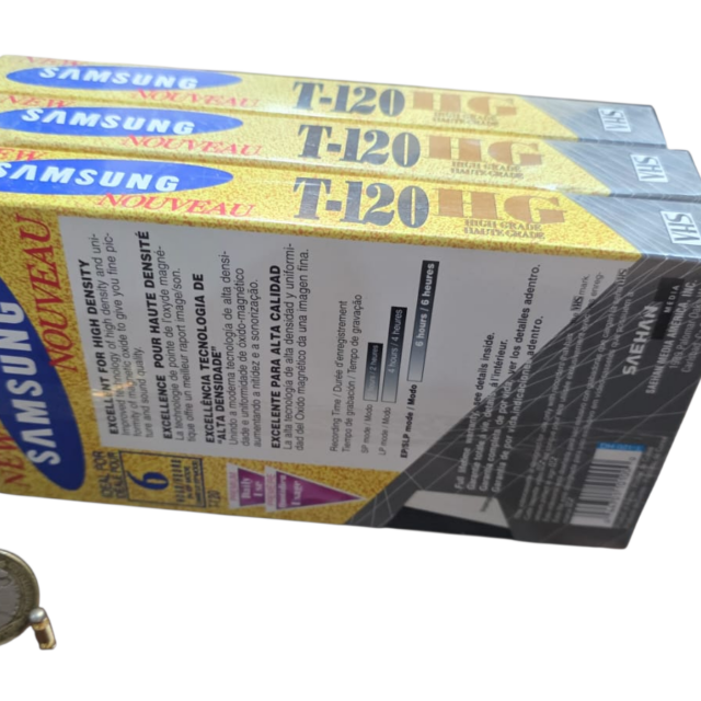 Antigas fitas VHS lacradas Samsung. (valor unitário)