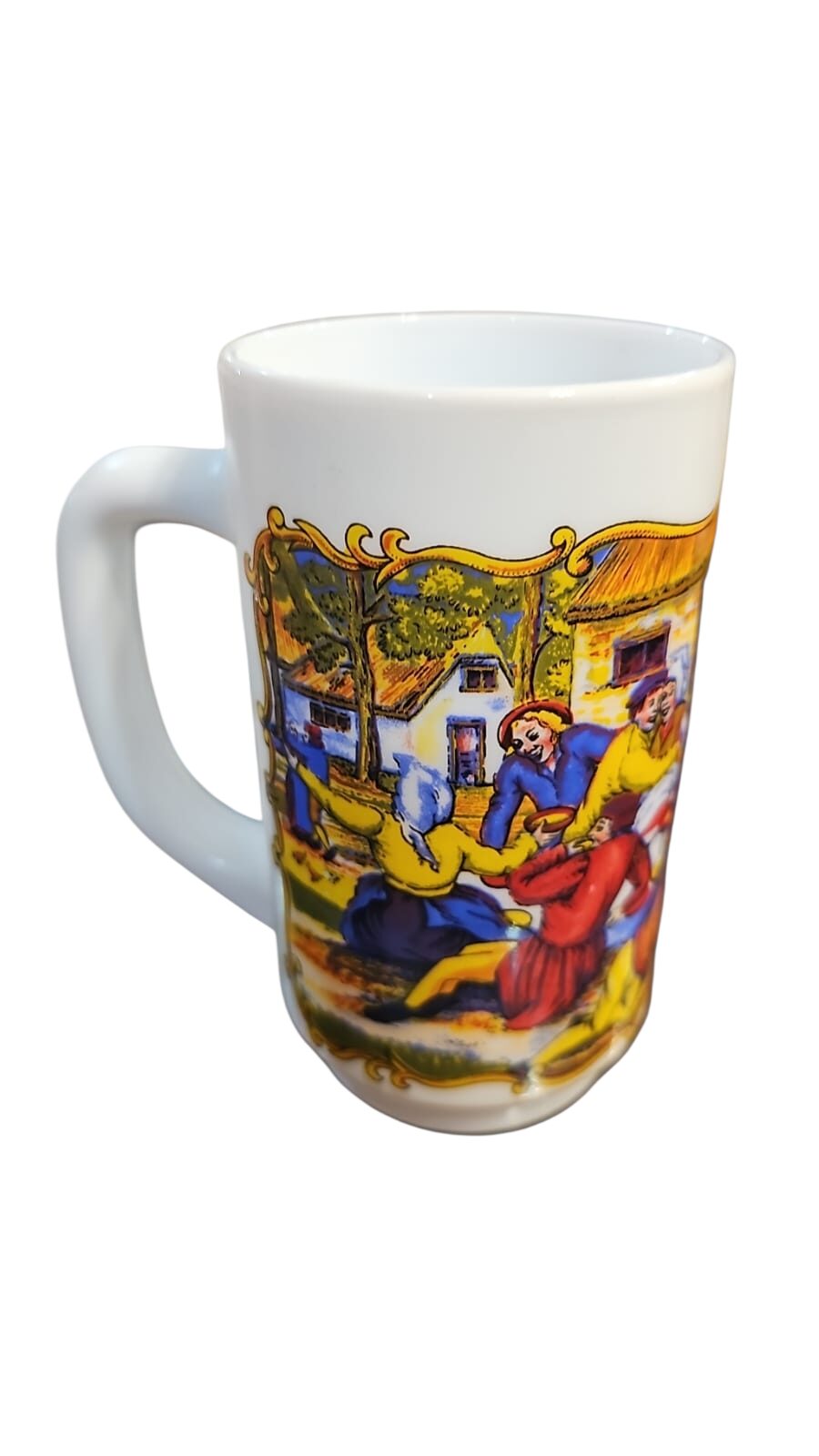 Antiga caneca de opalina, bela arte
