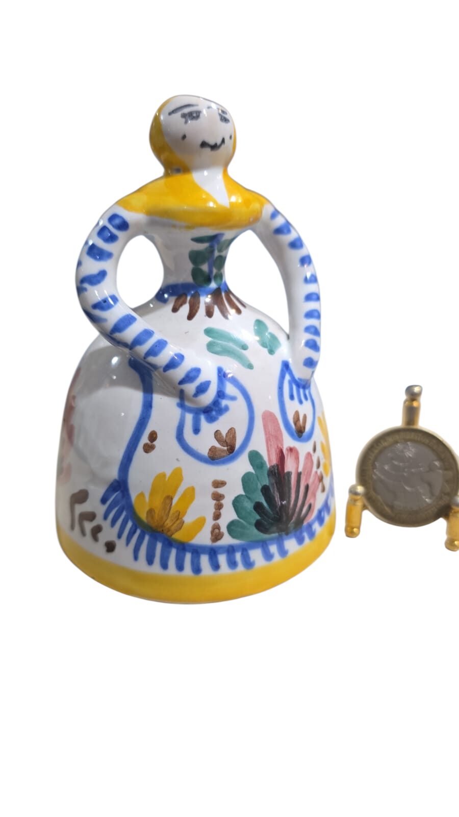 Sino de louça espanhola, feito a mão