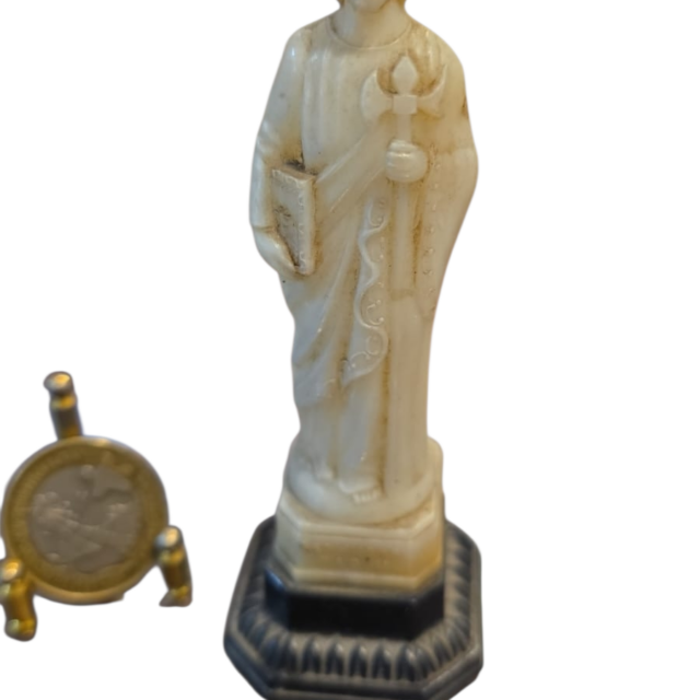 Imagem sacra antiga, de baquelite