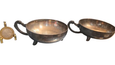 Potes de sobremesa espessurados a prata