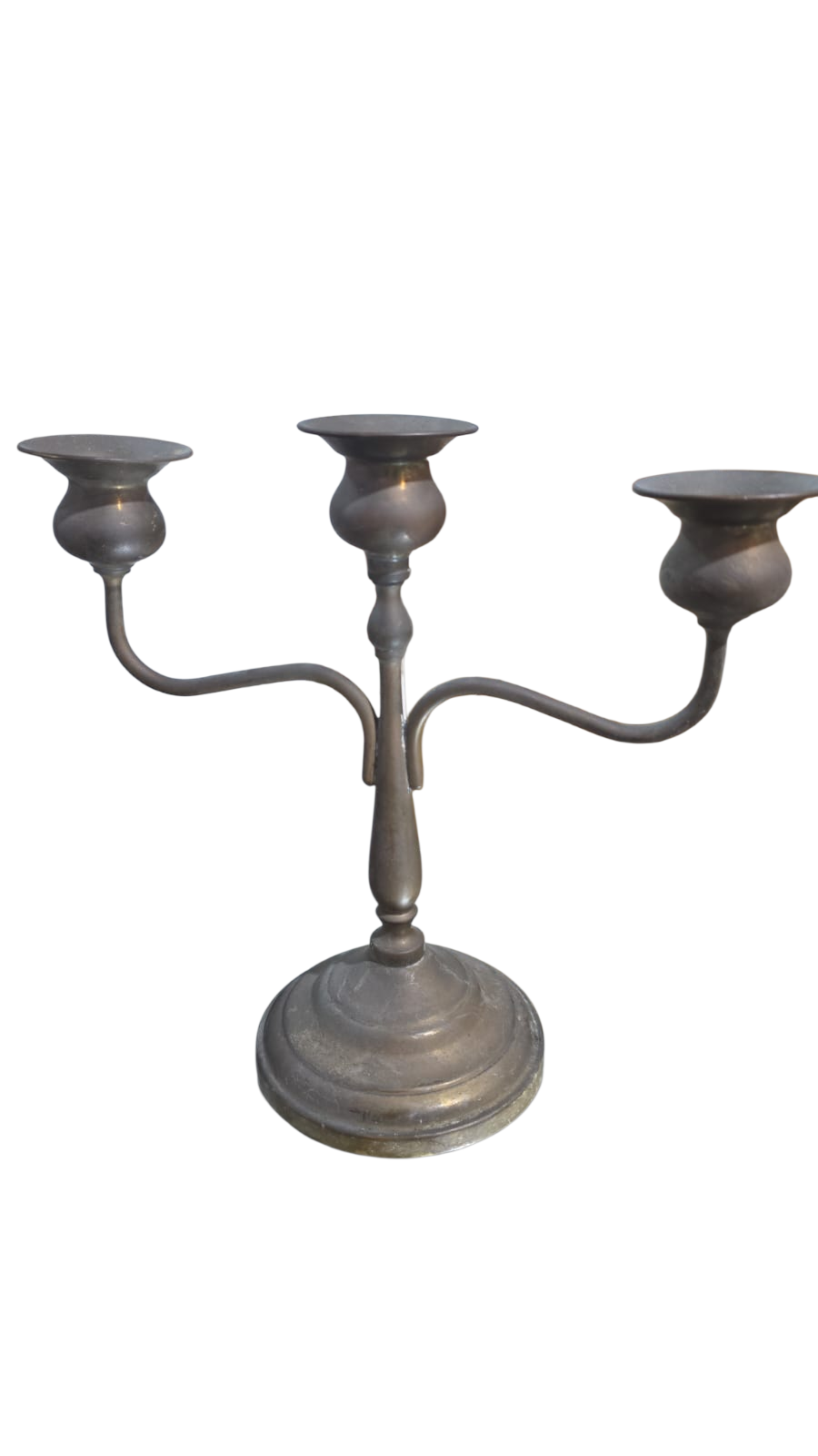 Antigo candelabro em dourado metal