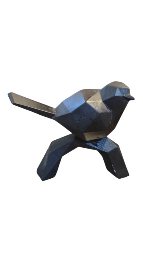 Escultura pássaro de resina