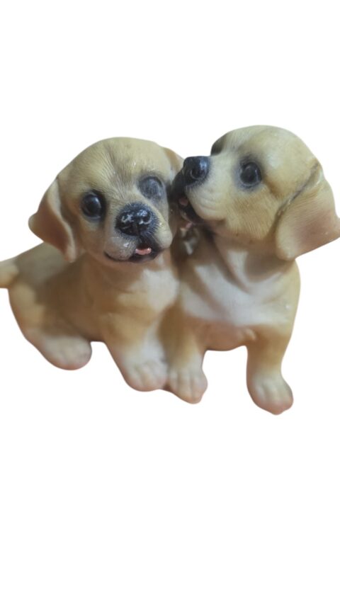 Decoração de cachorro de resina