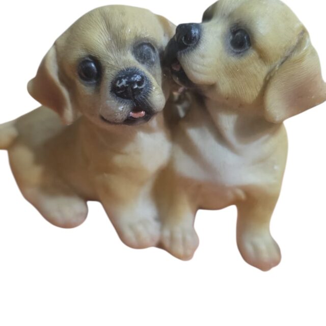 Decoração de cachorro de resina