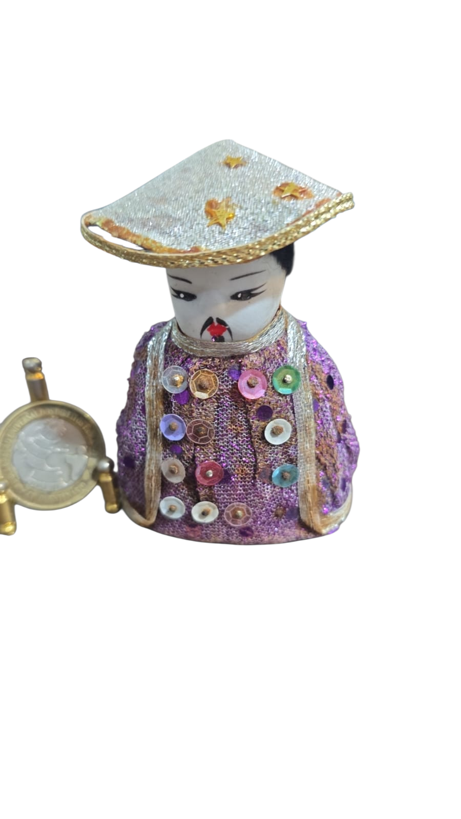 Oriental artesanal, rosto de porcelana