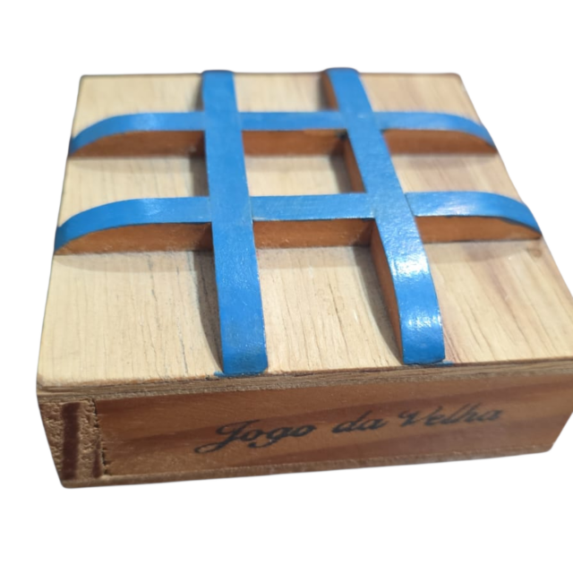 Jogo da velha artesanal de madeira