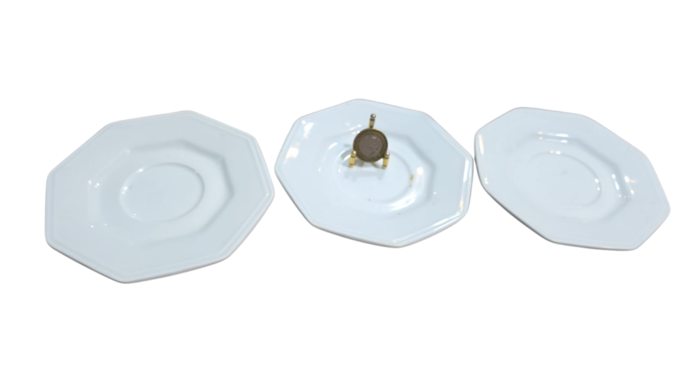 Trio de pires de chá porcelana Schmidt