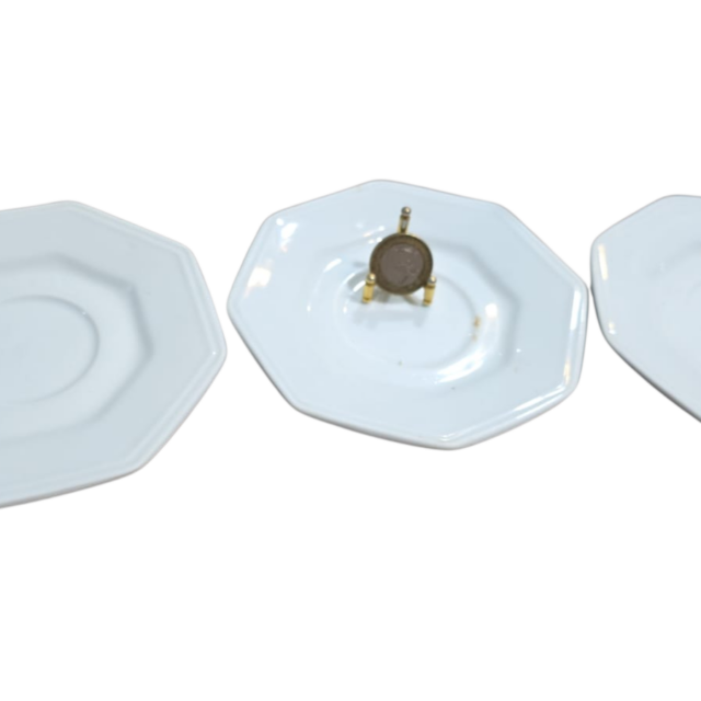 Trio de pires de chá porcelana Schmidt