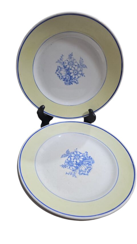 Porcelanas de sobremesa antigas, motivos florais. (valor unitário)