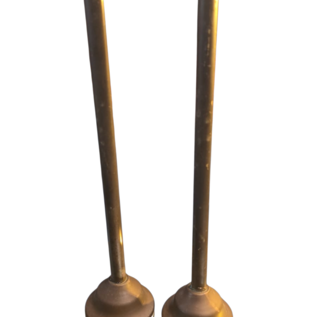 Elegantes e antigos Solifleurs em dourado metal