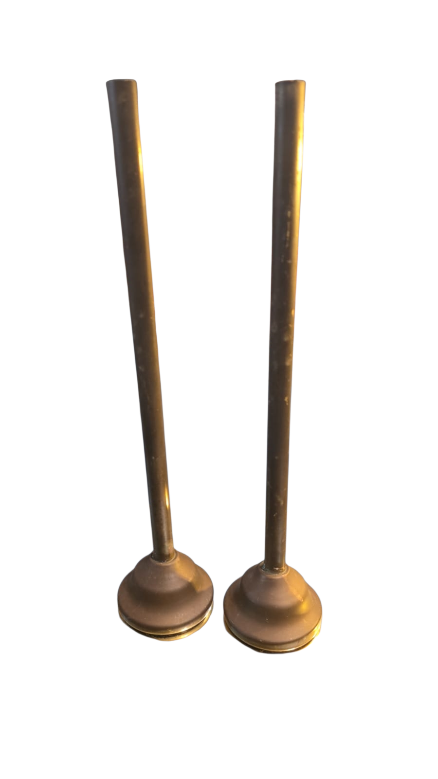 Elegantes e antigos Solifleurs em dourado metal