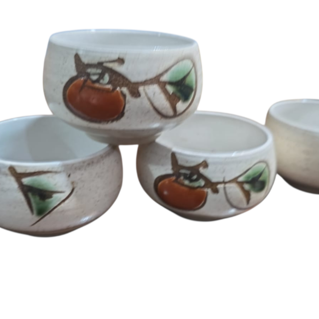 Conjunto de vasos de cerâmica artesanal